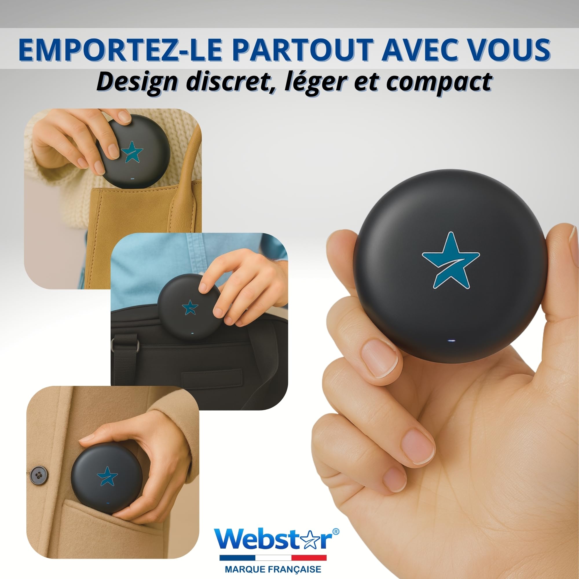 Webstar Tech® Etui UV pour Aligneurs | Elimine Virus Bactéries et Odeurs | Gouttières dentaires | Désinfectant UV appareils orthodontiques | Bac Aligneurs Invisalign | Boite Désinfectante Invisalign