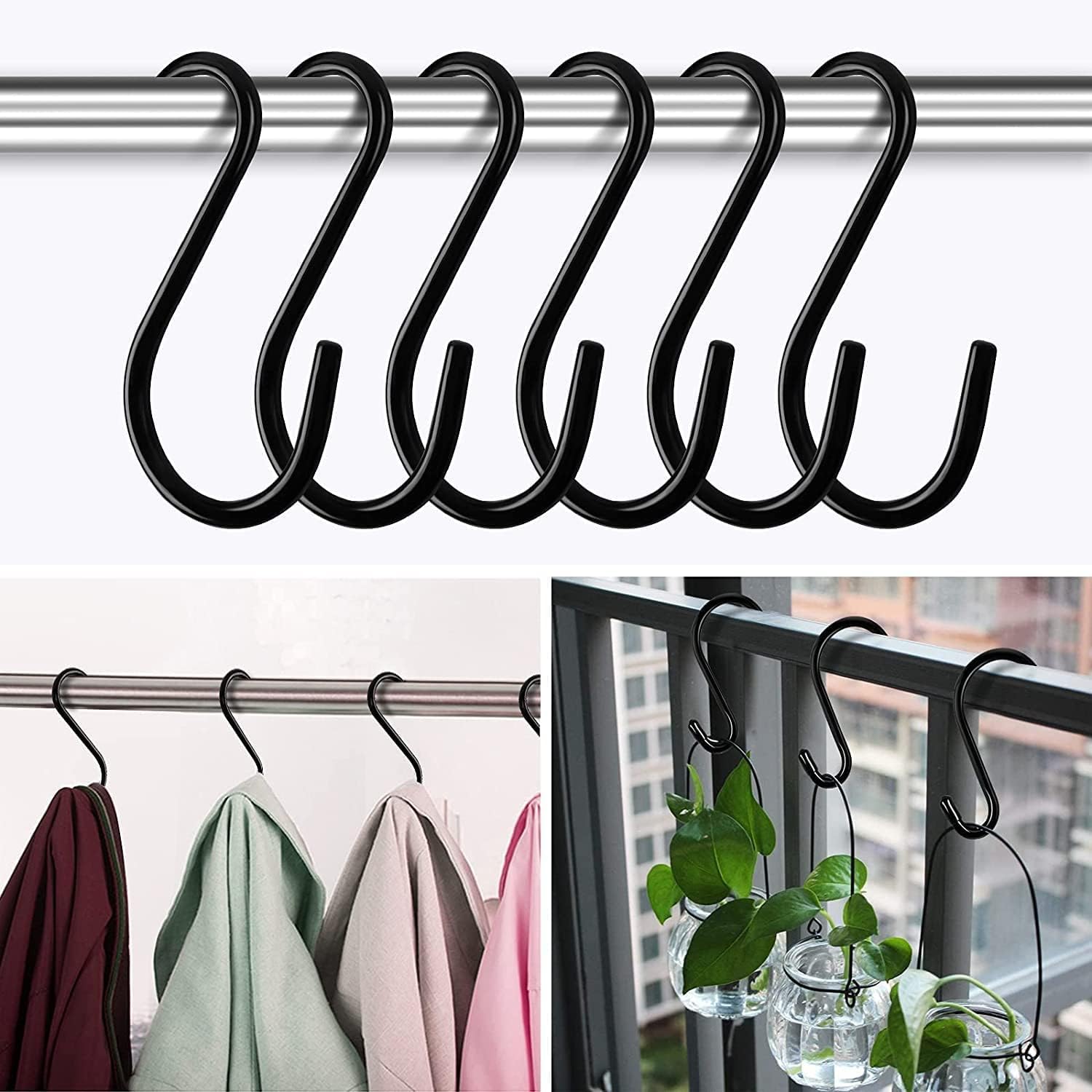 10 Ganci A S In Acciaio Inox - Multiuso Per Cucina, Bagno E Giardino (Oro Rosa)