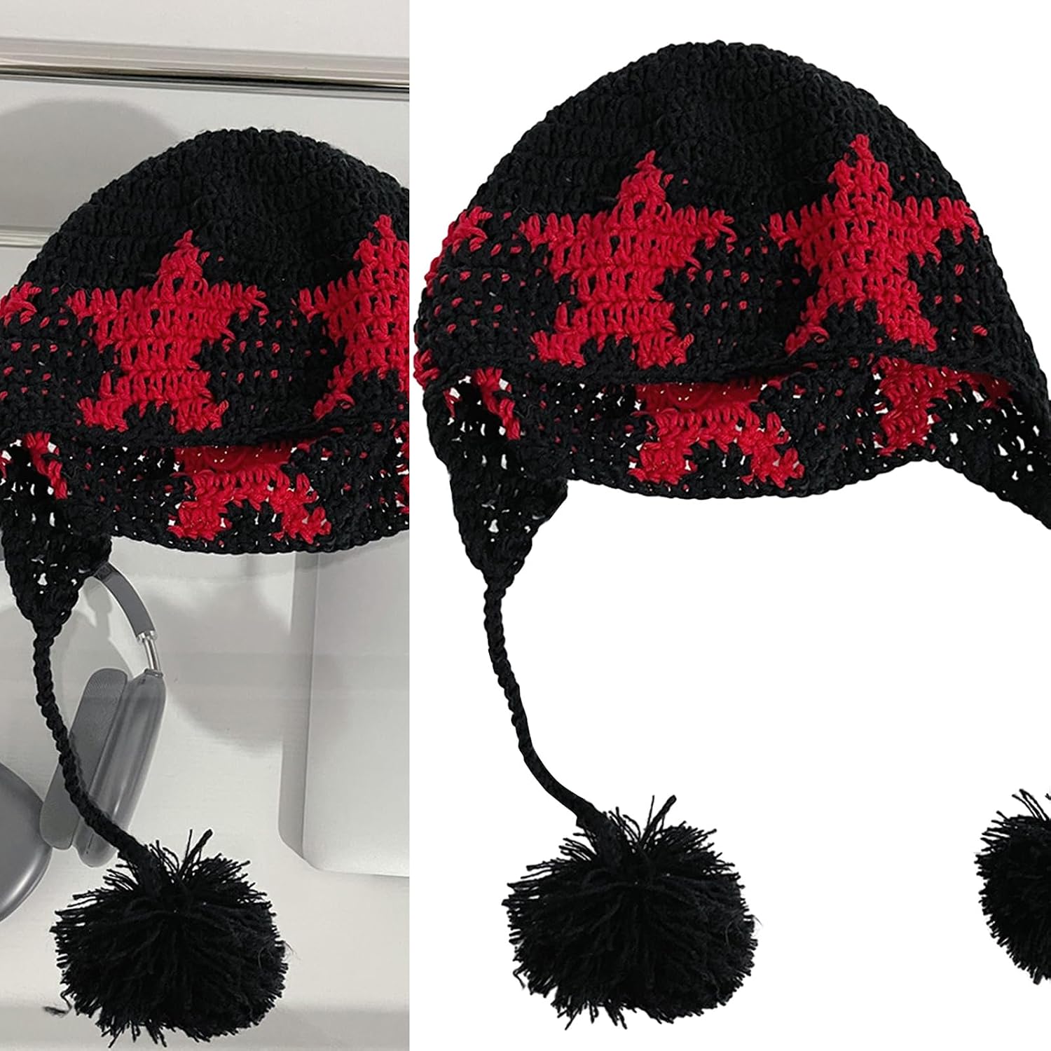 Winter Teens Star Earflap Hat Windproof Trapper Hat Adult Winter Outdoor Cycling Skiing Traveling Supplies