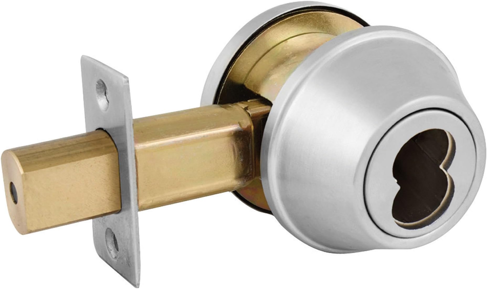 DSCICSD32D Heavy Duty Single Cylinder Commercial Grade 2 SFIC Deadbolt, Brushed Chrome Finish