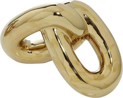 Miniatura 4 de CosmoLiving by Cosmopolitan - Cadena de cerámica de porcelana decorativa para decoración del hogar, juego de 2 figuras decorativas de 15 pulgadas,