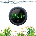 PAIZOO Fish Tank Digital Thermometer Accurate LED Display to ±0.9°F Tank Thermometer Aquarium Temperature Measurement Suitable for Fish, Axolotl, Turtle or Aquatic