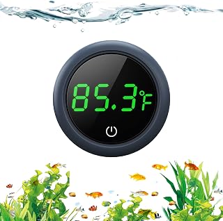 PAIZOO Stick-On Aquarium Thermometer Digital LED ±0.9°F Accurate Fish Tank Temp Monitor for Fish, Axolotl, Turtles