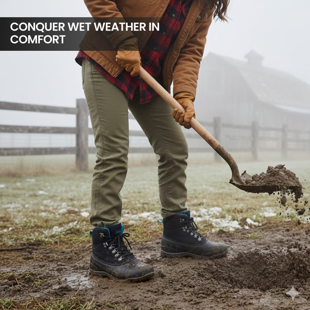 Northside Women's Glacier Peak Insulated Snow Boot – Waterproof TPR Shell, 200g Thinsulate Warm Lining, Durable Nylon Upper – Winter, Rain, Snow, Slush