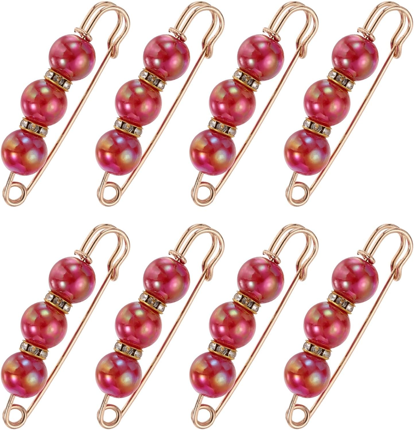 MECCANIXITY Pearl Brooch Pins Decorative Safety Pin Brooch for Women