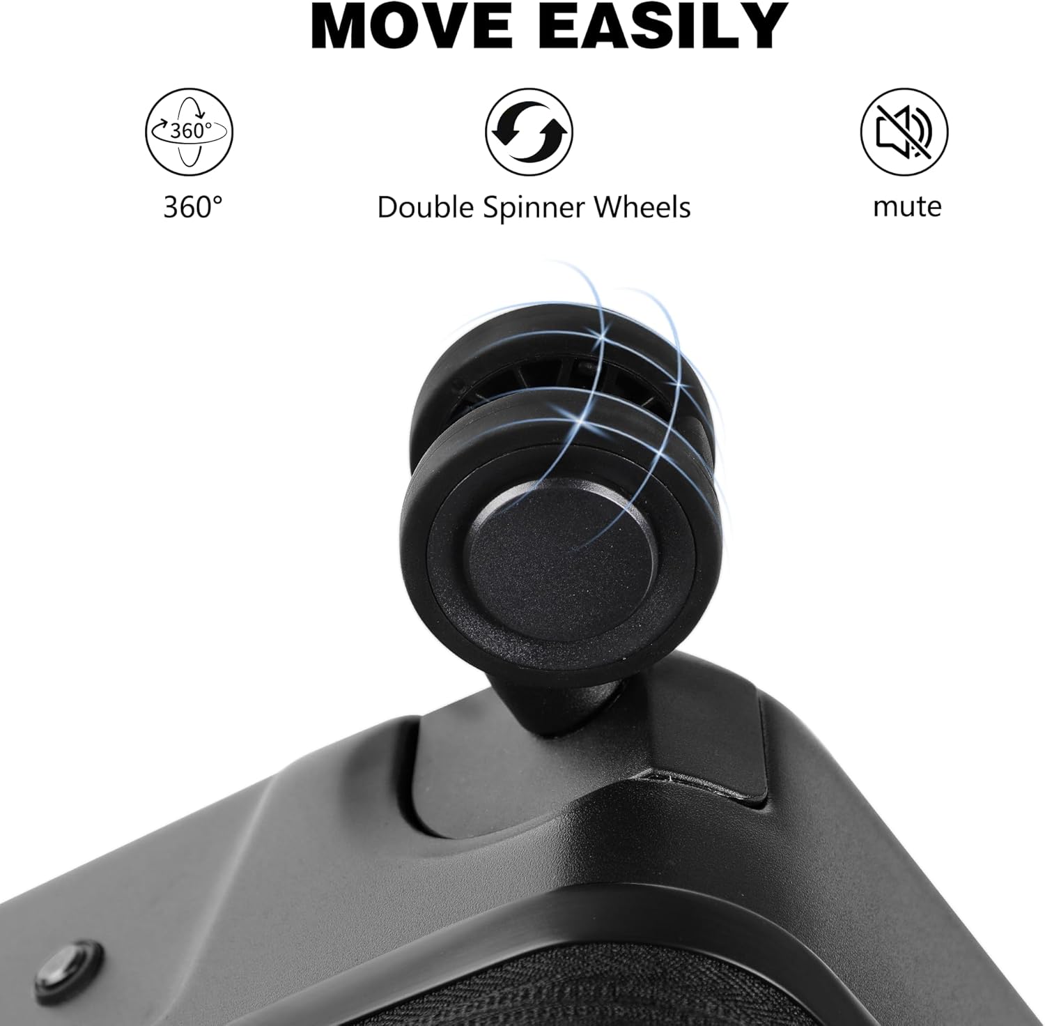 28 Inch Luggage with Spinner wheels, Expandable Hybrid Soft Front & Hard Shell Large Checked Luggage with TSA Lock, Black - Image 4