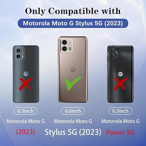 Miniatura 2 de Lupct Funda resistente para Moto G Stylus 5G 2023 de 6.6 pulgadas, funda protectora militar para niños y niñas, diseño de dibujos animados lindos y