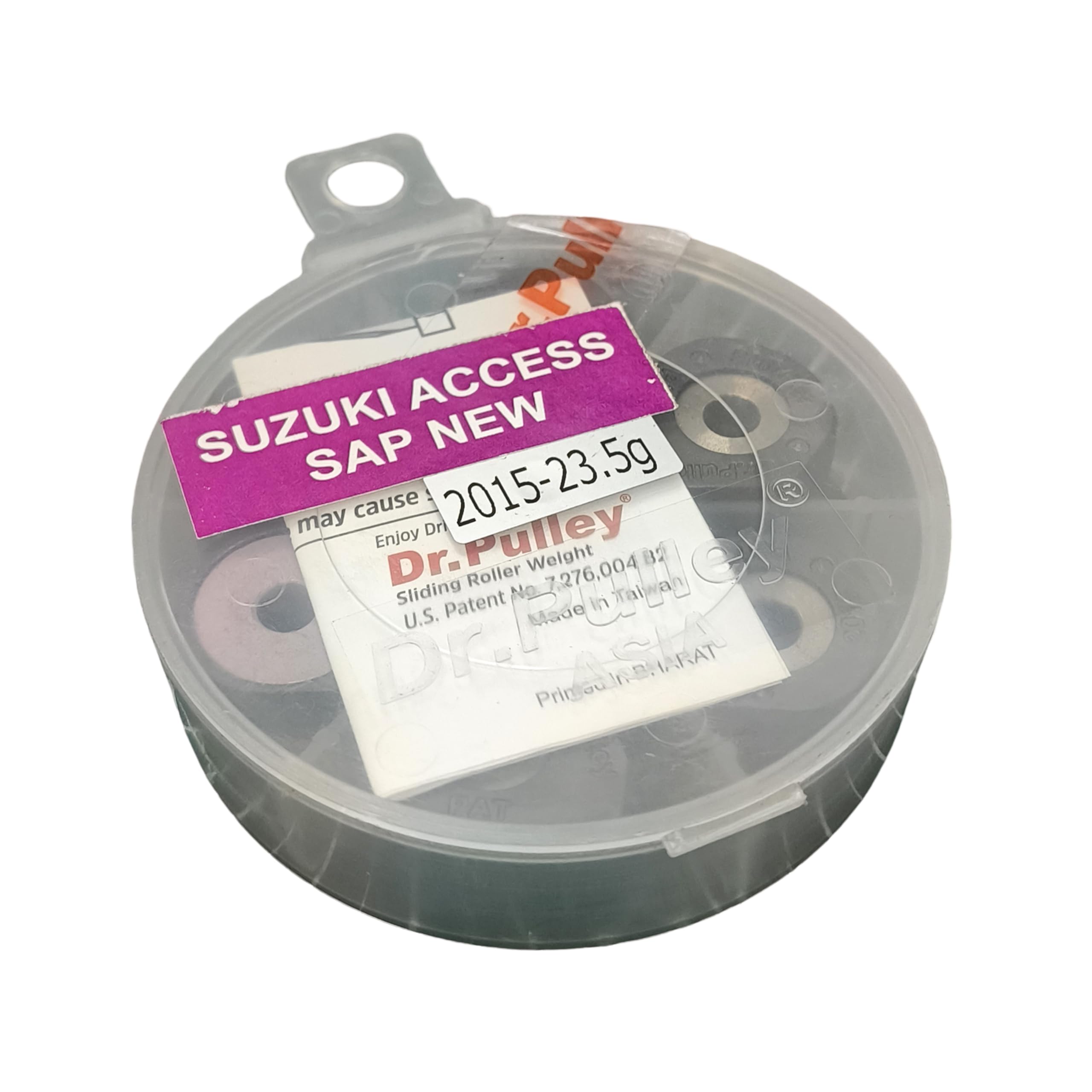Dr.Pulley® Sliding Roller Weights Compatible with Suzuki Access 125 New (2016 - Now) & Suzuki Burgman Street 125 | 1 Set of 6 Nos