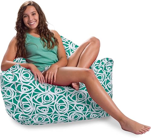 Miniatura 404 de Posh Creations Puf estructurado cómodo para jugar, leer y ver la televisión, Malibu Lounge, tela de lona para colorear, criaturas Criaturas de tela