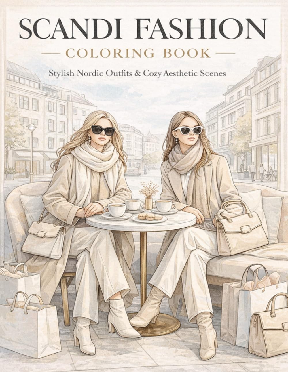 Scandi Fashion Coloring Book: Stylish Nordic Outfits, Cozy Aesthetic Scenes And Modern Minimal Fashion