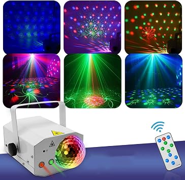 Spotlight, Stage Light, Laser Light, Indoor Stage Lighting, Stage Lighting, LED Projection Light with Remote Control, Sound Control, RGB Multicolor Changing, KTV, Wedding, Party, Disco, Stage, Performance, Karaoke