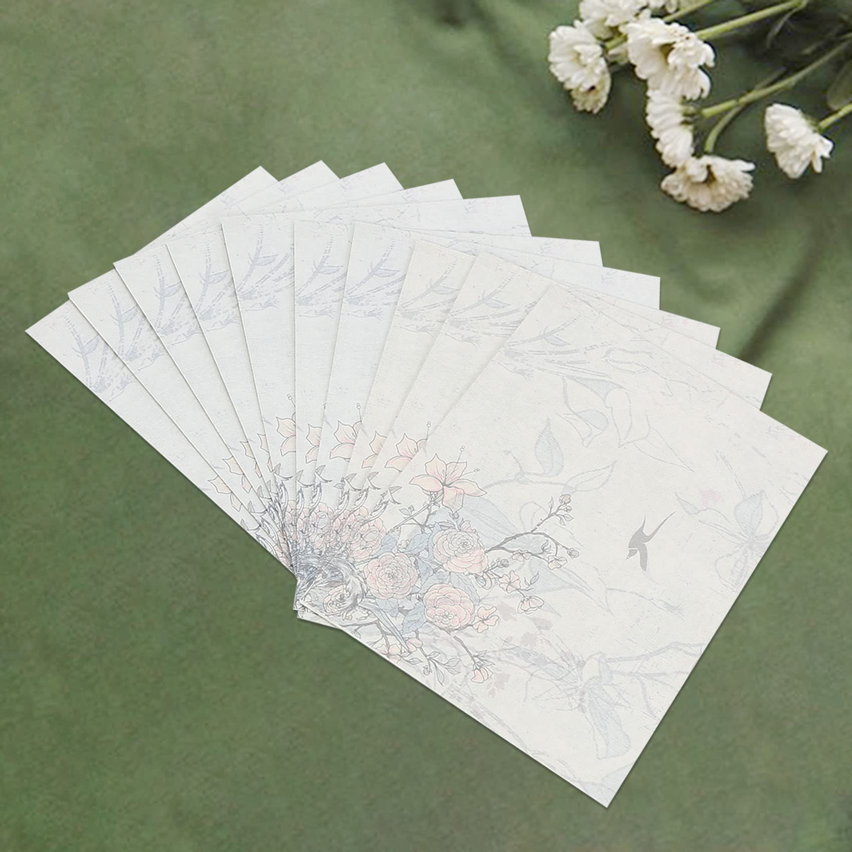 Set Carta Da Lettere Vintage - 32 Fogli E 16 Buste Motivo Floreale - Foto 11