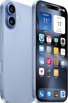 11 Simulation Fake Dummy Phone, Looks Like The Real Phone 17, Display Prop Non-Working Decoy Replica with Transparent Case for Exhibition & Play Blue