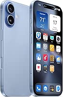 Fake Phone Dummy Prop Phone, Decoy Toy Phone Pear Play Phone Non-Working Phone 17 for Kids Play, Display Phone Look Like Real Phone 17 (Blue)