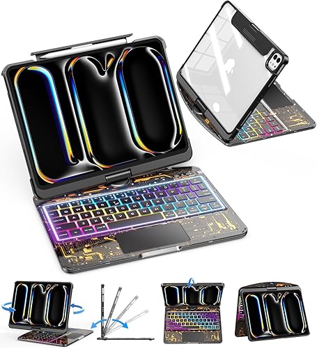 Miniatura 8 de SIBEITU Funda compatible con Samsung Galaxy Tab A7 Lite de 8.7 pulgadas con protector de pantalla y soporte para lápices, correa de hombro giratoria