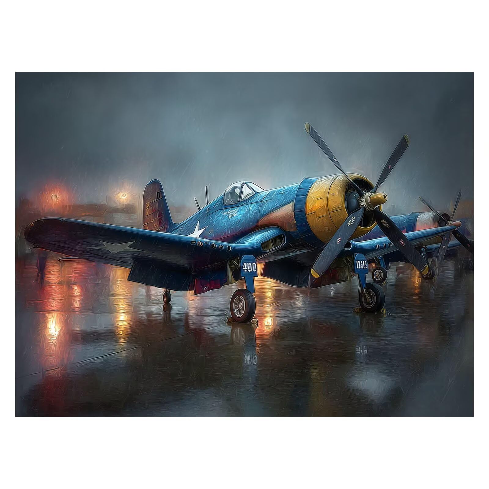 Malowanie numerów dla dorosłych samolot 70x95cm DIY kreatywne hobby dorośli ZSHS0440
