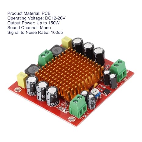 デジタルアンプボード 150w ハイパワーアンプボード モノチャンネル サブウーファー アンプモジュール オーディオステレオアンプボード Diyスピーカー用