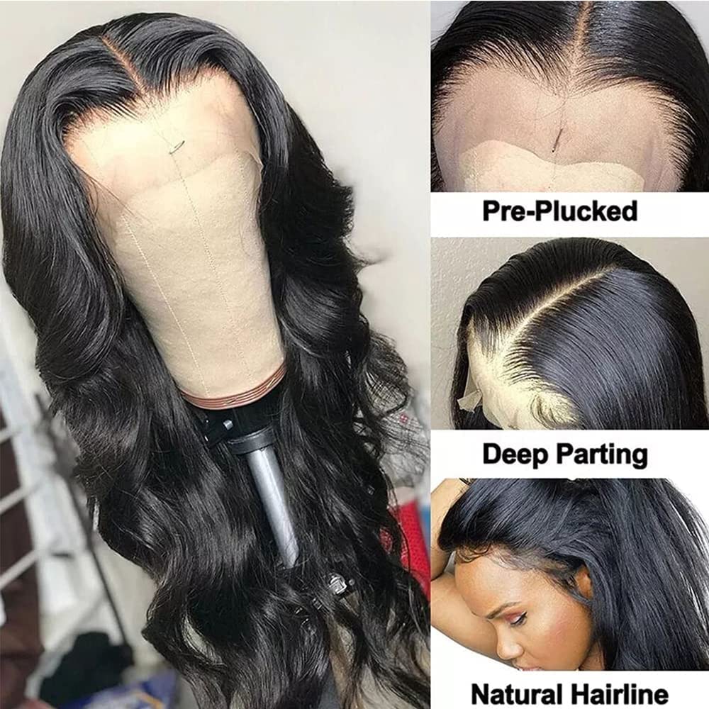 Sealusa Lace Front Wigs Human Hair for Black Women Lace Frontal Wigs Human Hair Pre Plucked With Baby Hair Natural Hairline virgin Brazilian Wigs Wigs 16 inch