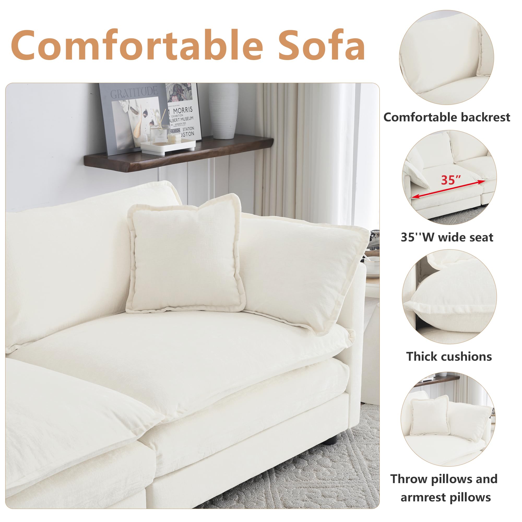 CM.様　L size Amazon.com: mikibama Modular Sectional Sofa, 111.5 Inch L