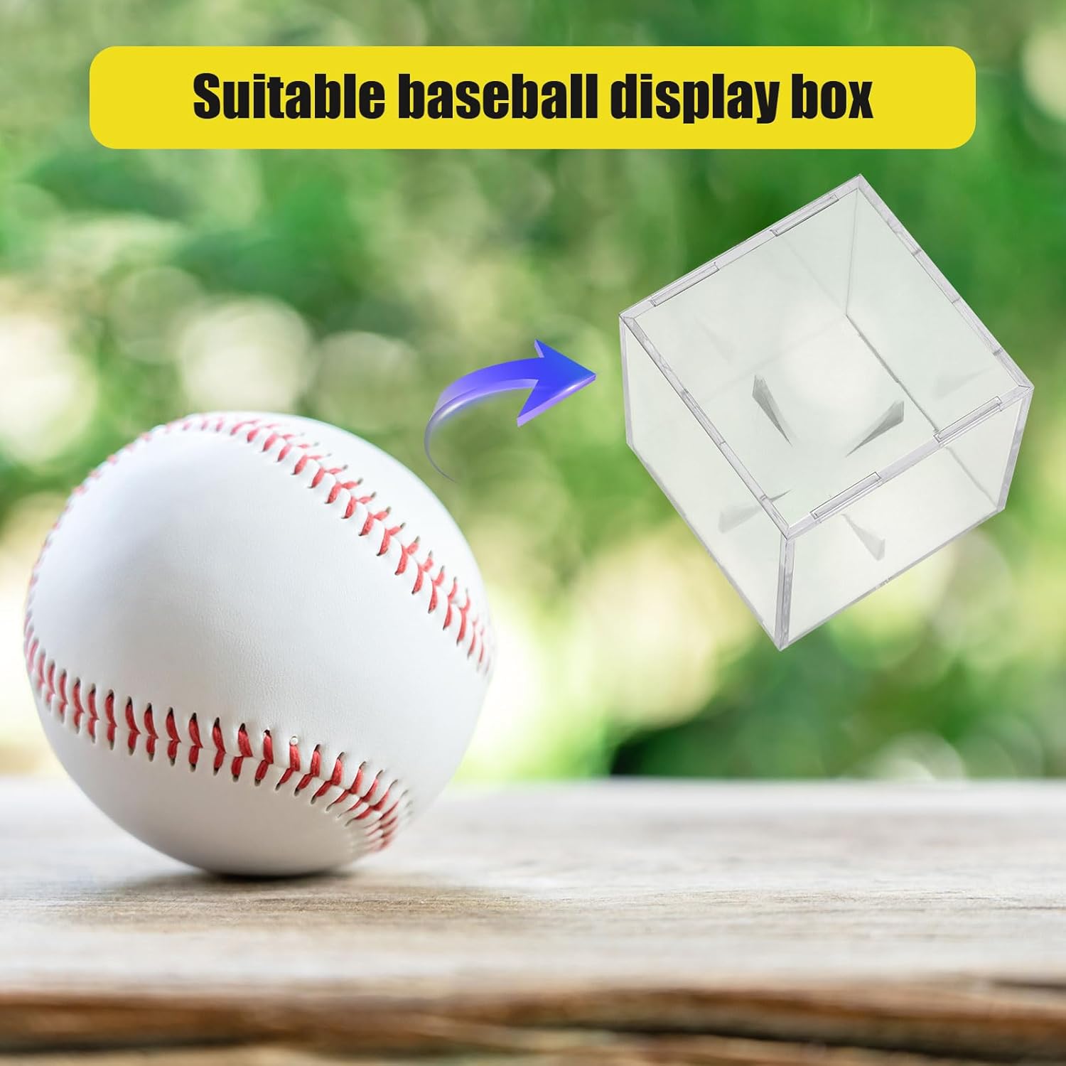 12 Pack Baseball Display Case, UV Protected Acrylic Boxes for Display,Clear Display Case Baseball Cube Memorabilia Showcase Autograph Ball Protector