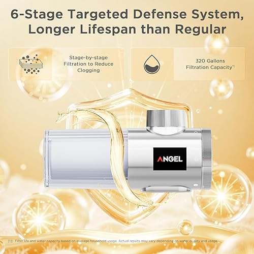 Miniatura 9 de ANGEL UF60 Filtro de fregadero de baño, ultra filtración de 0.01 m para cuidado de la piel y cuidado del cabello, filtro de agua para grifo de