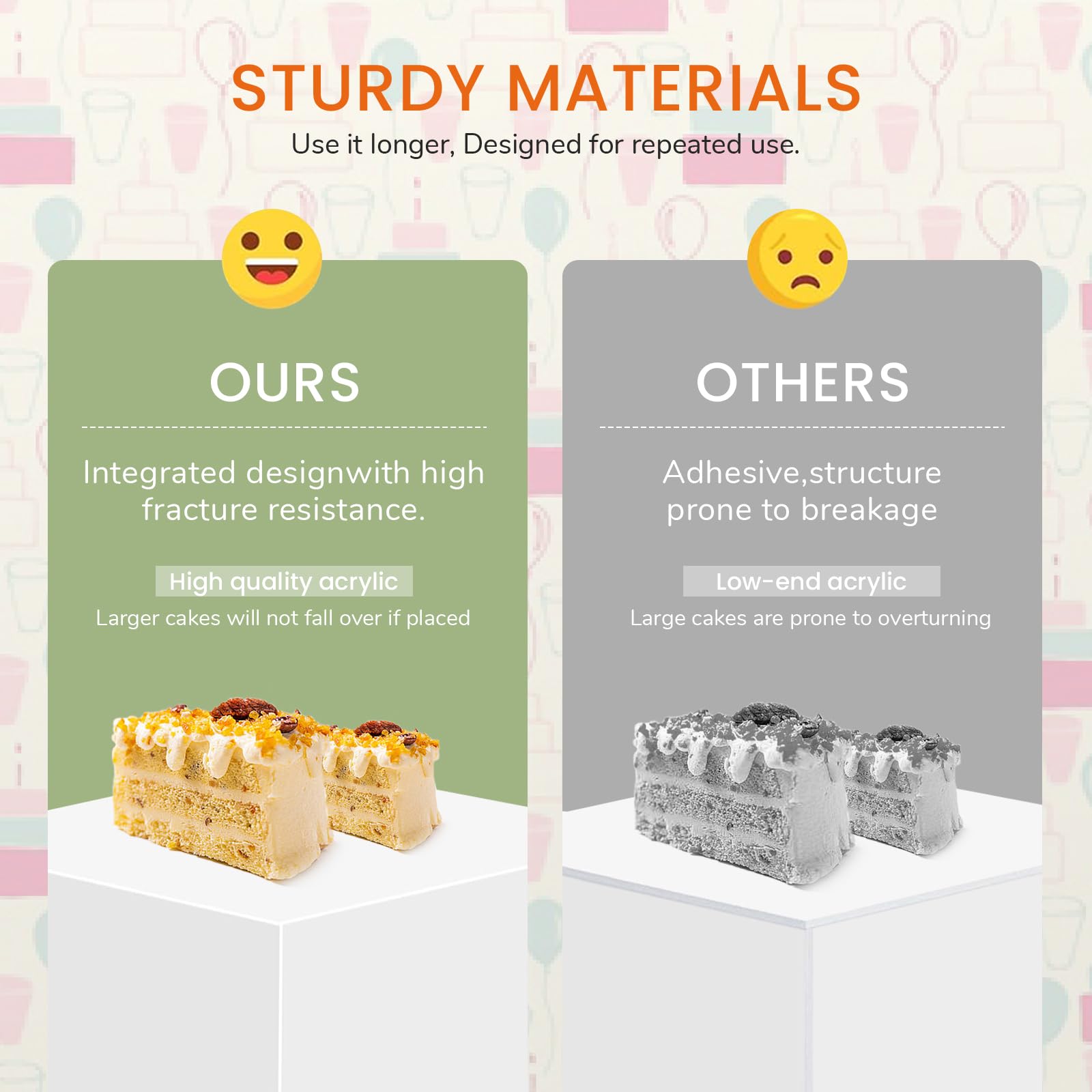 Presentoir A Gateau Blanc,Presentoir Aperitif Buffet,PréSentoir Buffet Traiteur Mariage,Lot De 6 Supports De Buffet Pour Desserts, PréSentoirs De Table, PréSentoirs De Cubes Pour Aliments