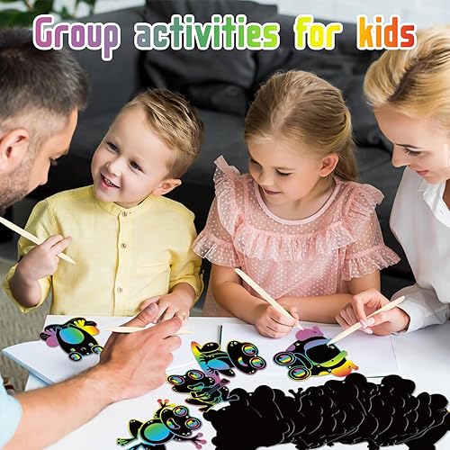 Miniatura 6 de HubirdSall 60 piezas de arte para raspar del día de San Patricio para niños trébol de la suerte arco iris kit de adornos colgantes para escuela aula