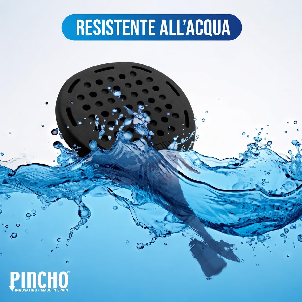 Racchettoni da Spiaggia Set - PINCHO - Beach Tennis, Giochi da Spiaggia, Palline Beach Tennis Eva, Padel Racchetta Water Resistant, Giochi da Giardino - 2 Racchette + 3 Palle, 44 cm, 260 g