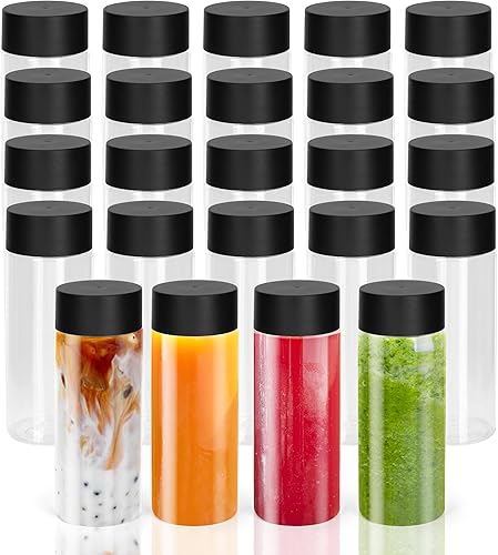 Miniatura 9 de 24 botellas de plástico transparente, botellas sensoriales vacías con tapas, 10 onzas / 10.1 fl oz de plástico PET, contenedor de bebida
