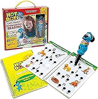 Educational Insights Hot Dots Jr. Let's Master Kindergarten Reading Set, Homeschool & Kindergarten Learn to Read Workbooks, 2 Books & Interactive Pen, 100 Reading Lessons, Ages 5+