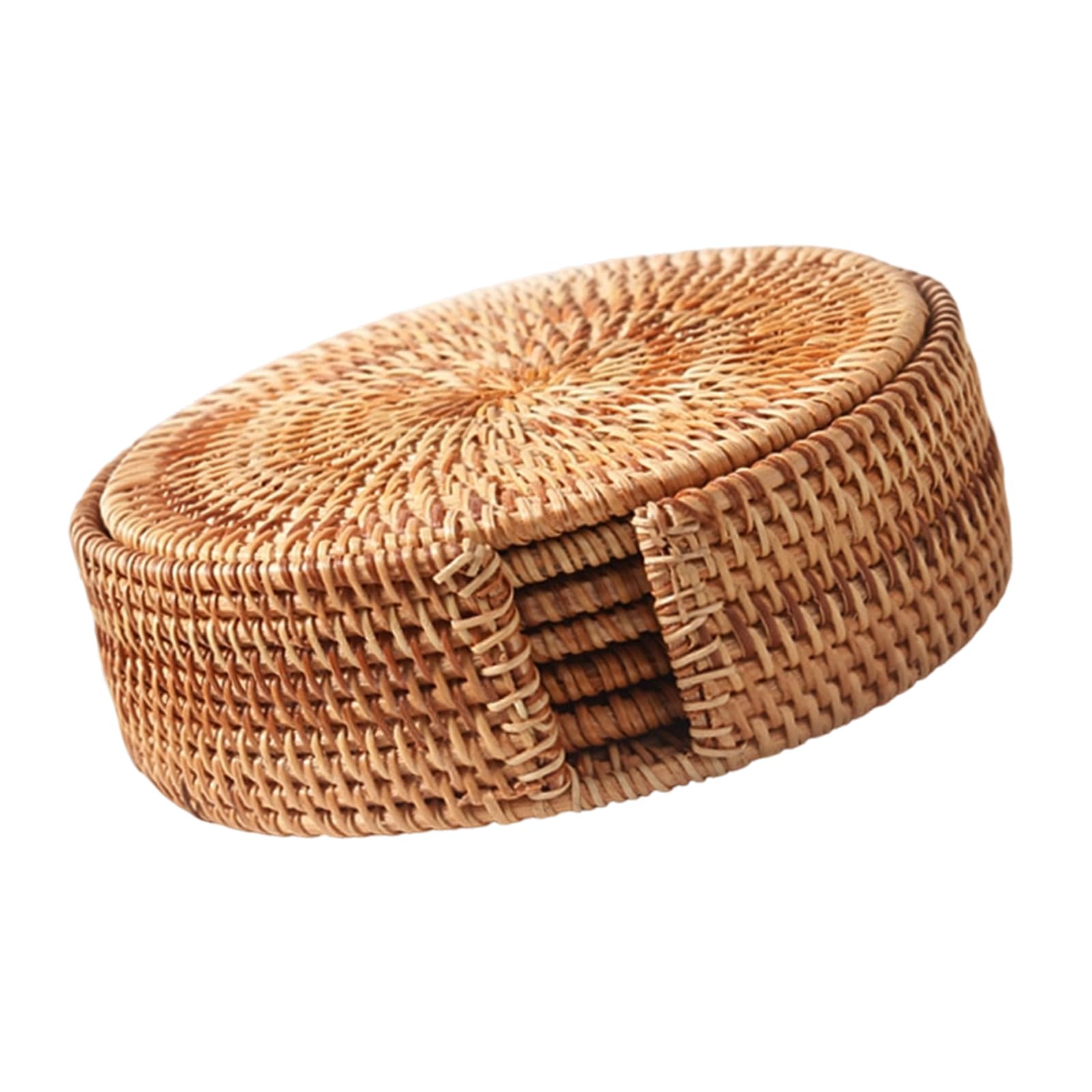 Decorative Kitchen Mat Nonslip Natural Fiber Coasters for Hot Dishes and Drink Slip Resistant Rattan Placemat Nonslip Insulation Coasters