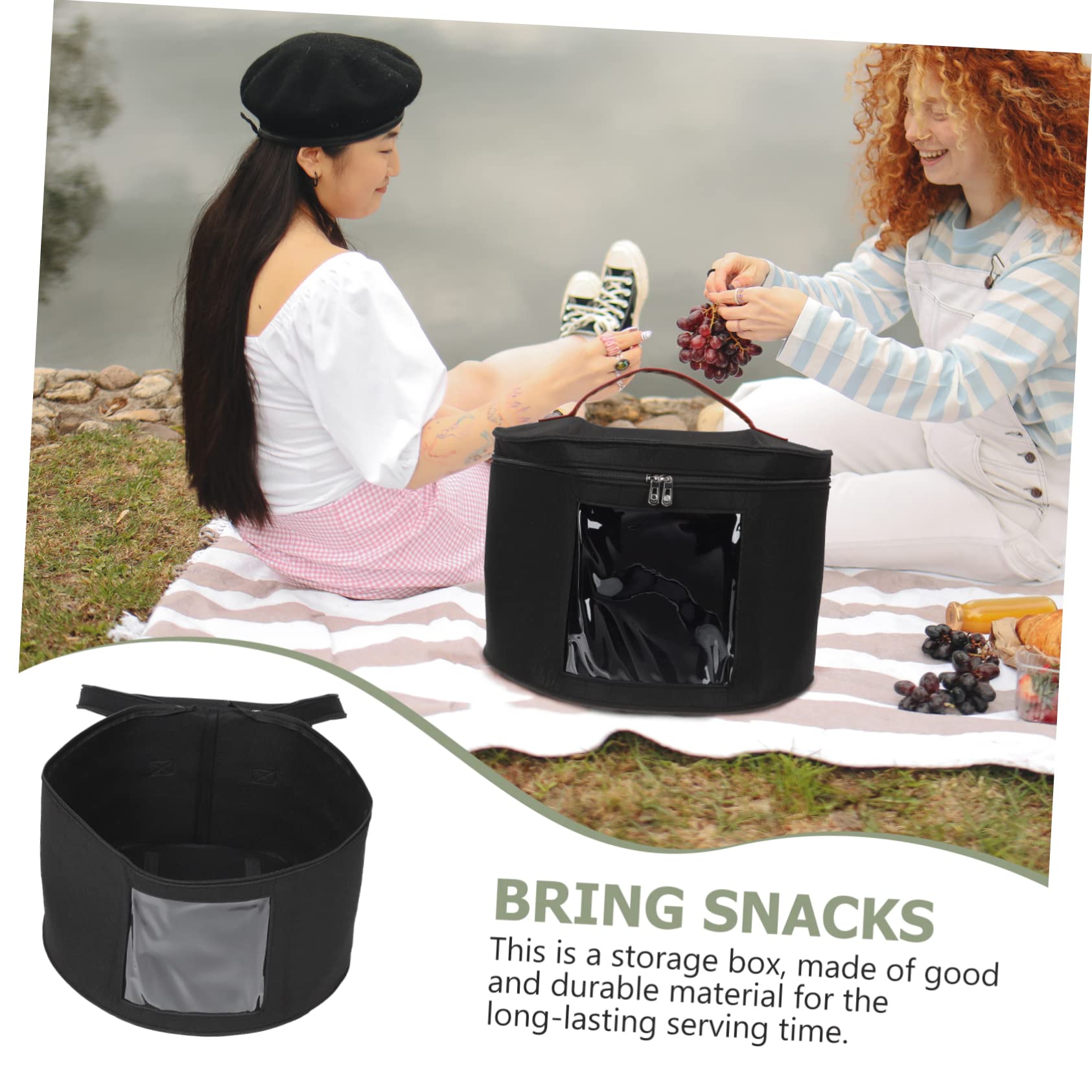 ABOOFAN Felt Hat Storage Case for Men Women Travel Hat Box Container for Home Organization Closet Use Compact Design