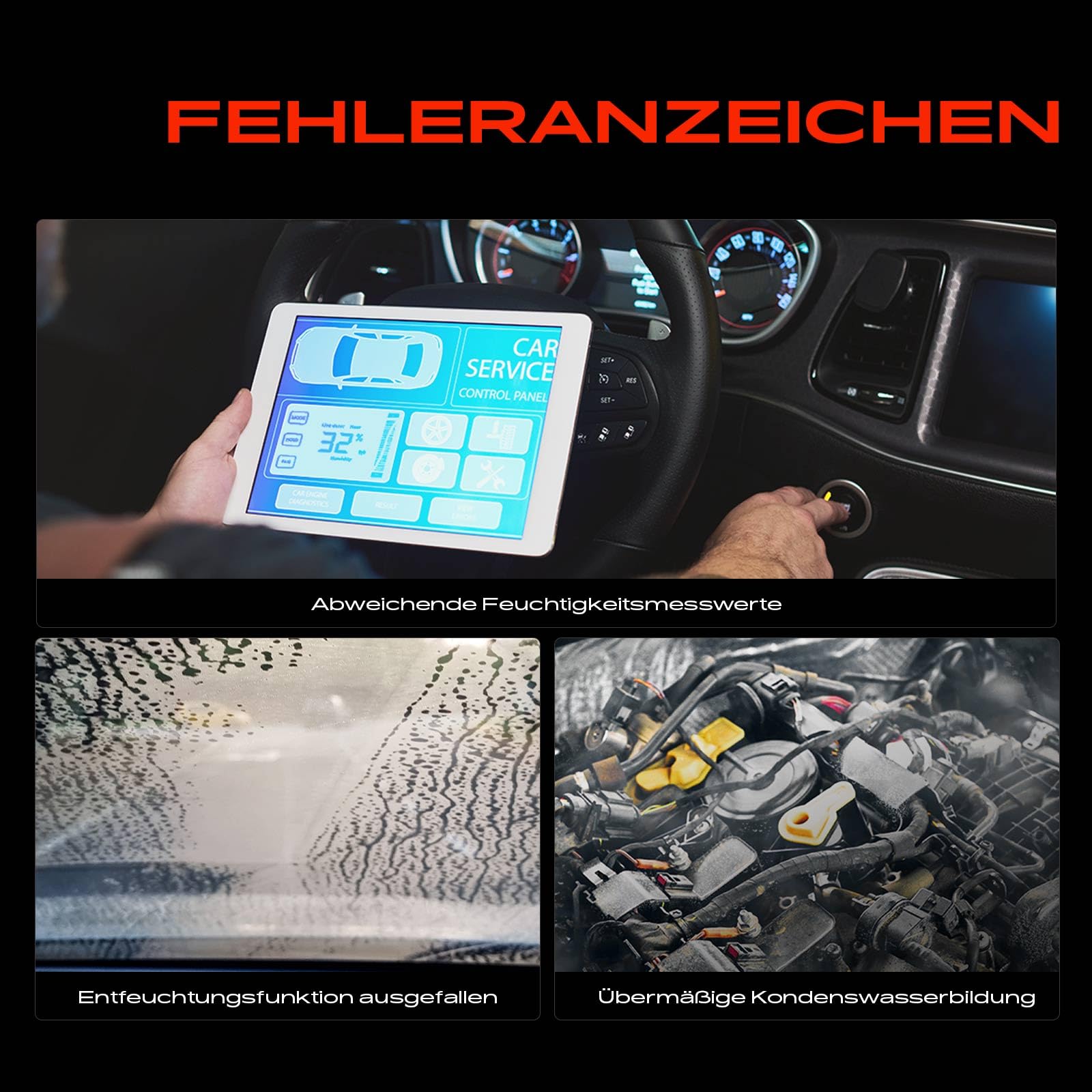 Frankberg Sensore umidità 3-poli Compatibile con Grand Cherokee IV WK WK2 Renegade SUV B1 BU BV Cherokee KL Compass M6 M7 MP MV Journey Van JC Replace# 55111389AF