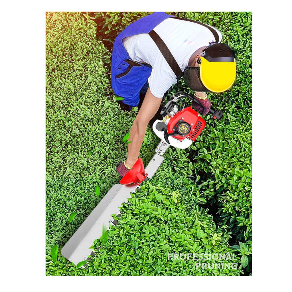 Cortasetos eléctrico Telescópico Poste Extensible 75cm Cortasetos Cortasetos Gasolina Ramas Cizalla Cuchilla SK5 (Cuchillo Doble) (Un Solo Poste + cizalla Ramas de 2 cm de Espesor)