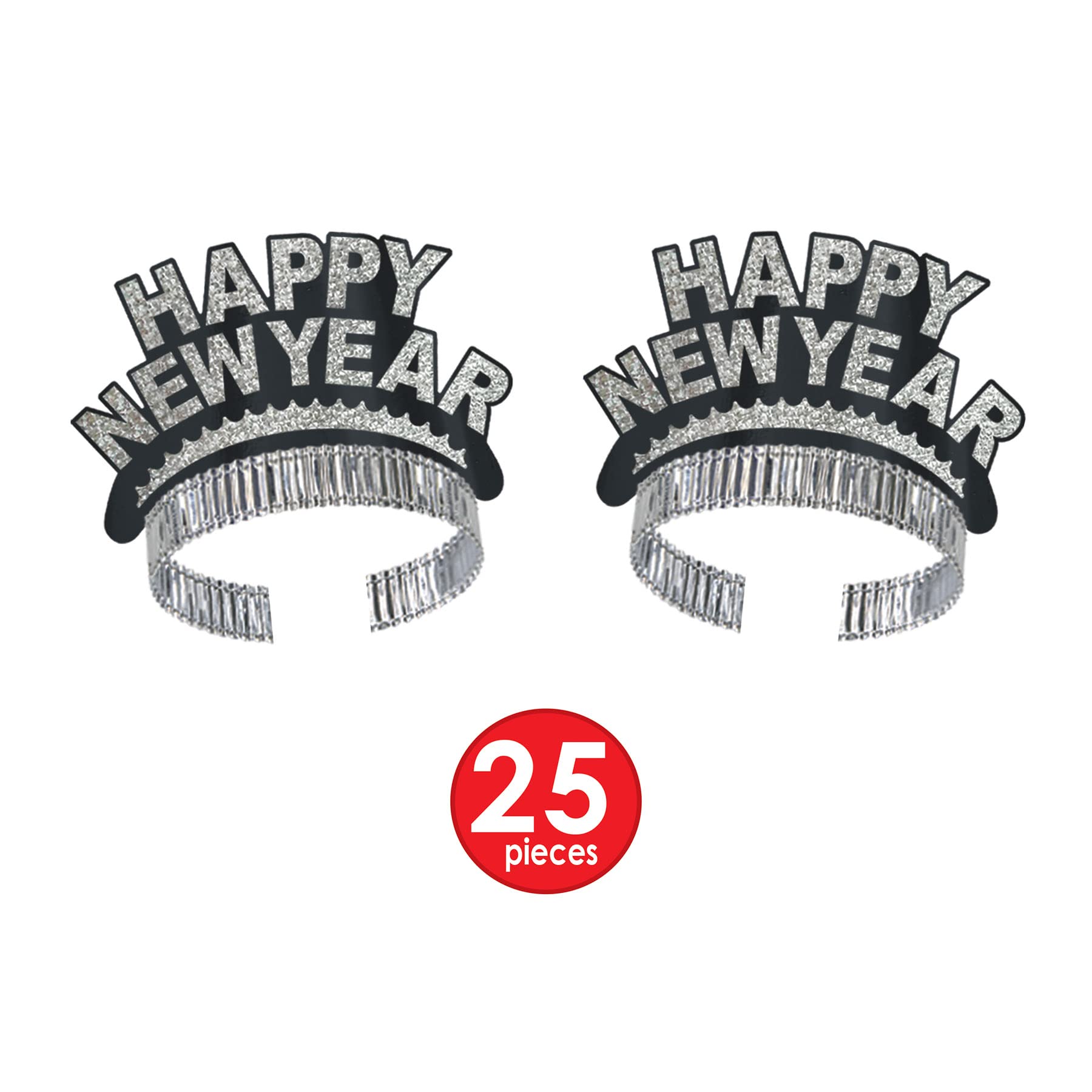 Beistle 88595BKS50 Silberne Schaukel Partygeschenke, 1 pro Packung Silver Swing Sortiment für 50 Personen, Nicht zutreffend, schwarz/silber