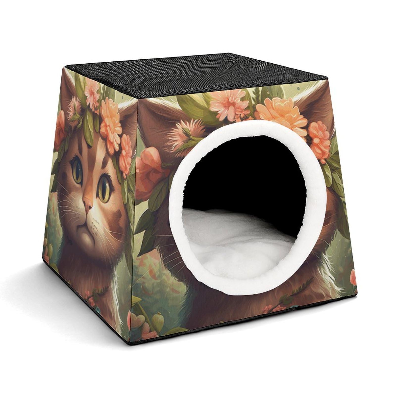 Nichoir confortable marron pour animaux de compagnie et chats