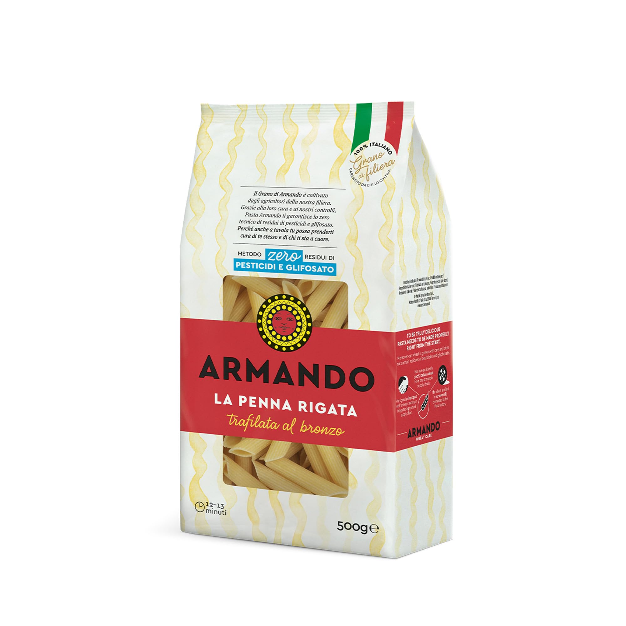 ARMANDO La Penna Rigata, Pasta di Semola di Grano Duro, 12x500g