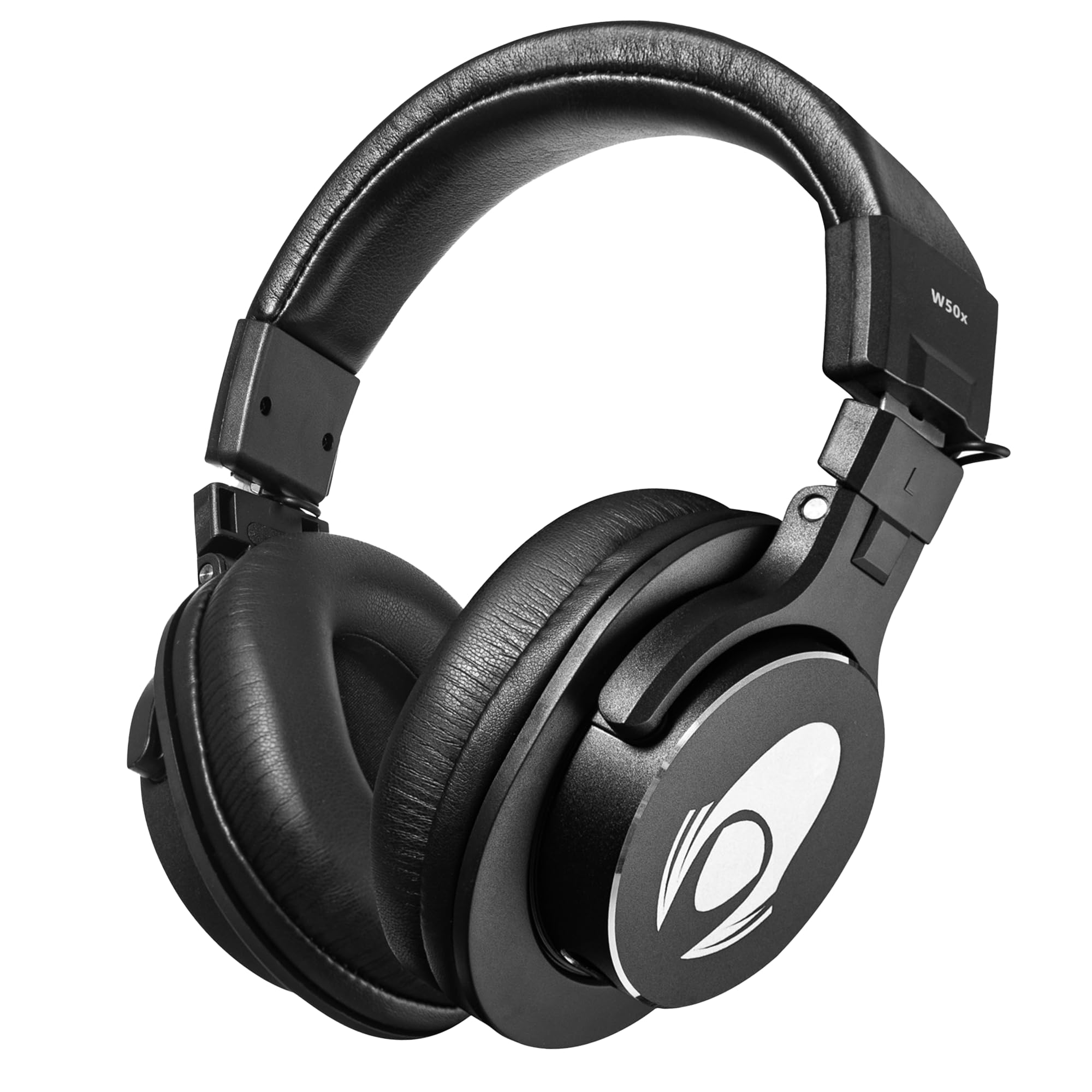 talomen W50X Over Ear Kopfhörer mit Kabel,HiFi Stereo Kopfhörer mit 50 mm Lautsprecher,Musik Kopfhörer mit 3m langem Kabel,3.5mm Klinke,6.35mm Adapter,für Studio,Podcast,Monitor, Handy,PC