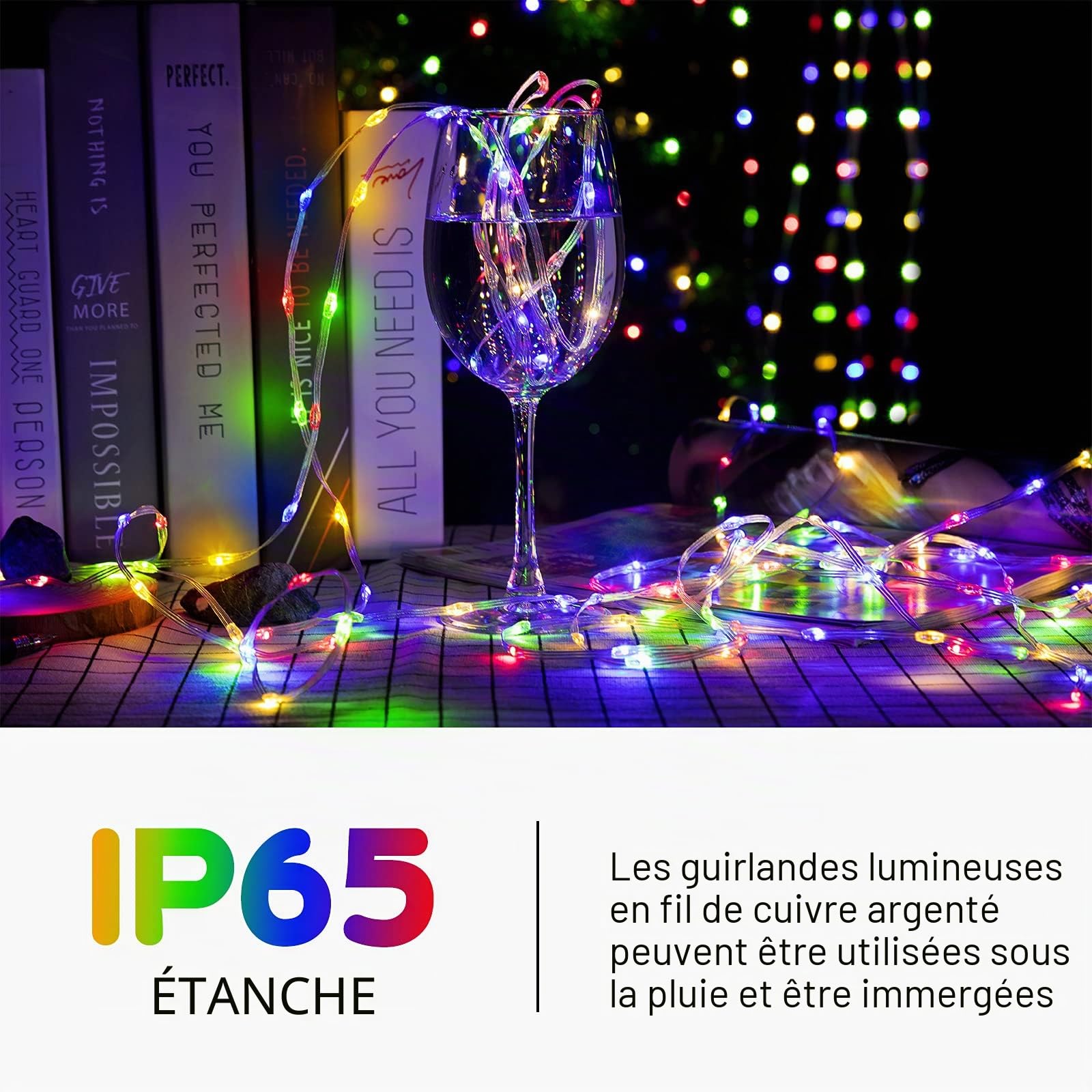 GlobaLink Guirlande Lumineuse Extérieur (8 Modes-Coloré) | iP65 Etanche Guirlande LED en Fil de Cuivre Léger 50M1000Leds Guirlande Super Brillant 2300K Guirlande Lumineuse pour Sapin