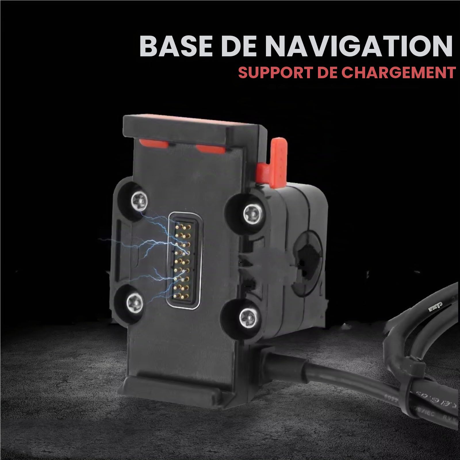 Support Téléphone Moto pour BMW R1200GS R1250GS pour ADV S1000XR F750GS F850GS F900R Support Navigation Téléphone Portable Support De Navigation GPS(Black -12MM)