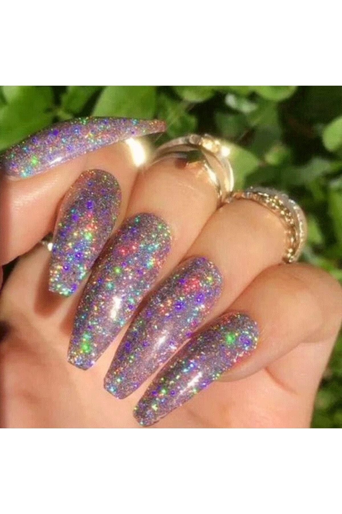 hb tasarım 12'li Glitter Set Nail Art Resin Art Tırnak Süsleme Kalıcı Oje Protez Tırnak Süsleme Göz Makyajı, HBSUSTRNAK2