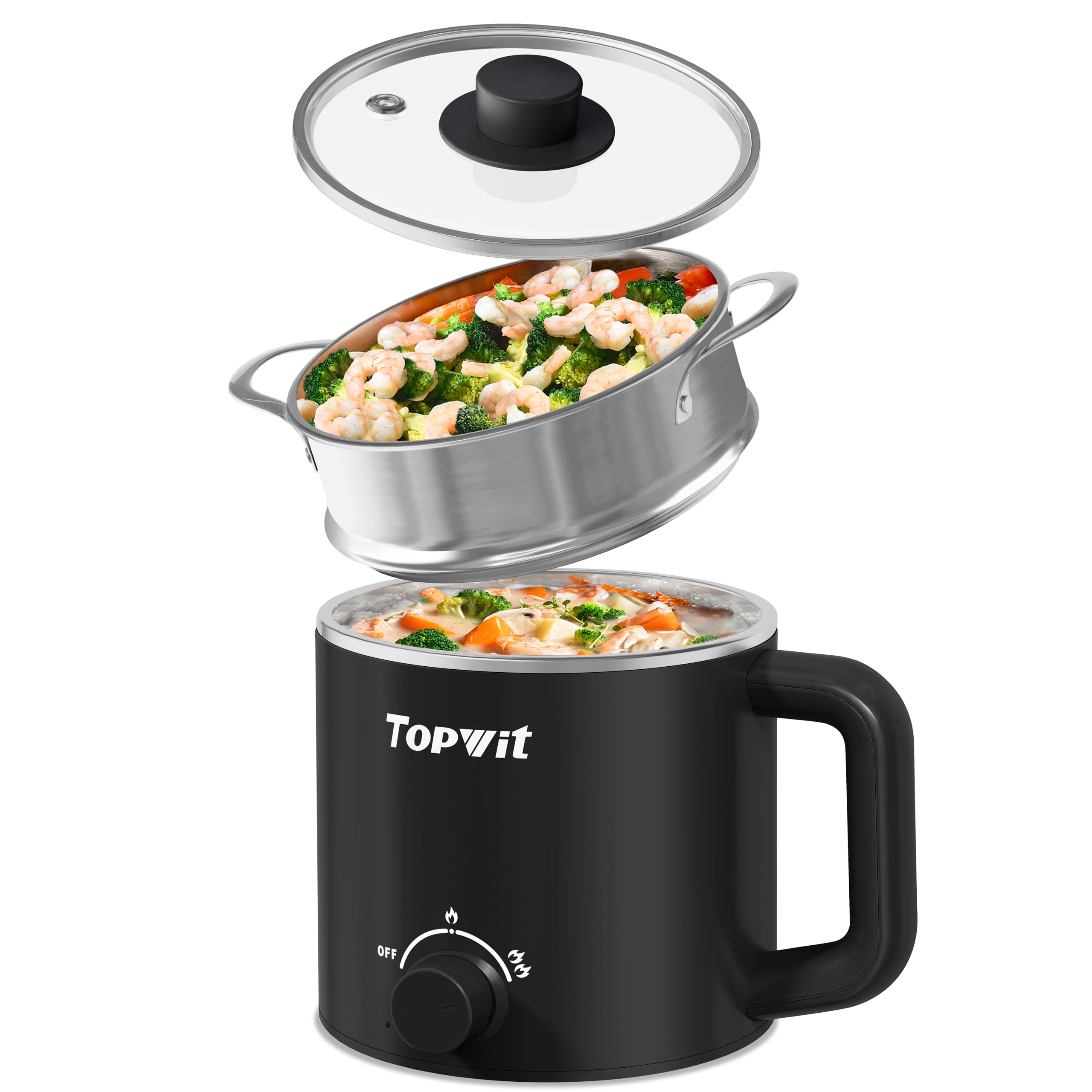 Topwit Hot Pot Electric with Steamer T160A-1