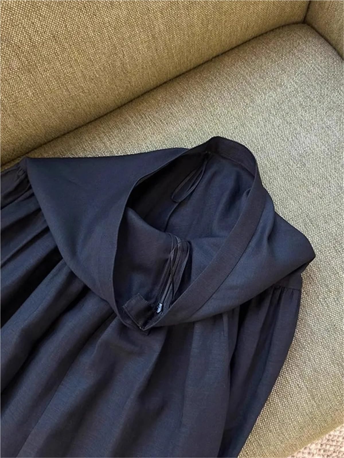 Falda Midi de Mezcla Lino y algodón Cintura Alta for Mujer, Corte en A, Adelgazante, Primavera Verano Conjuntos de Verano