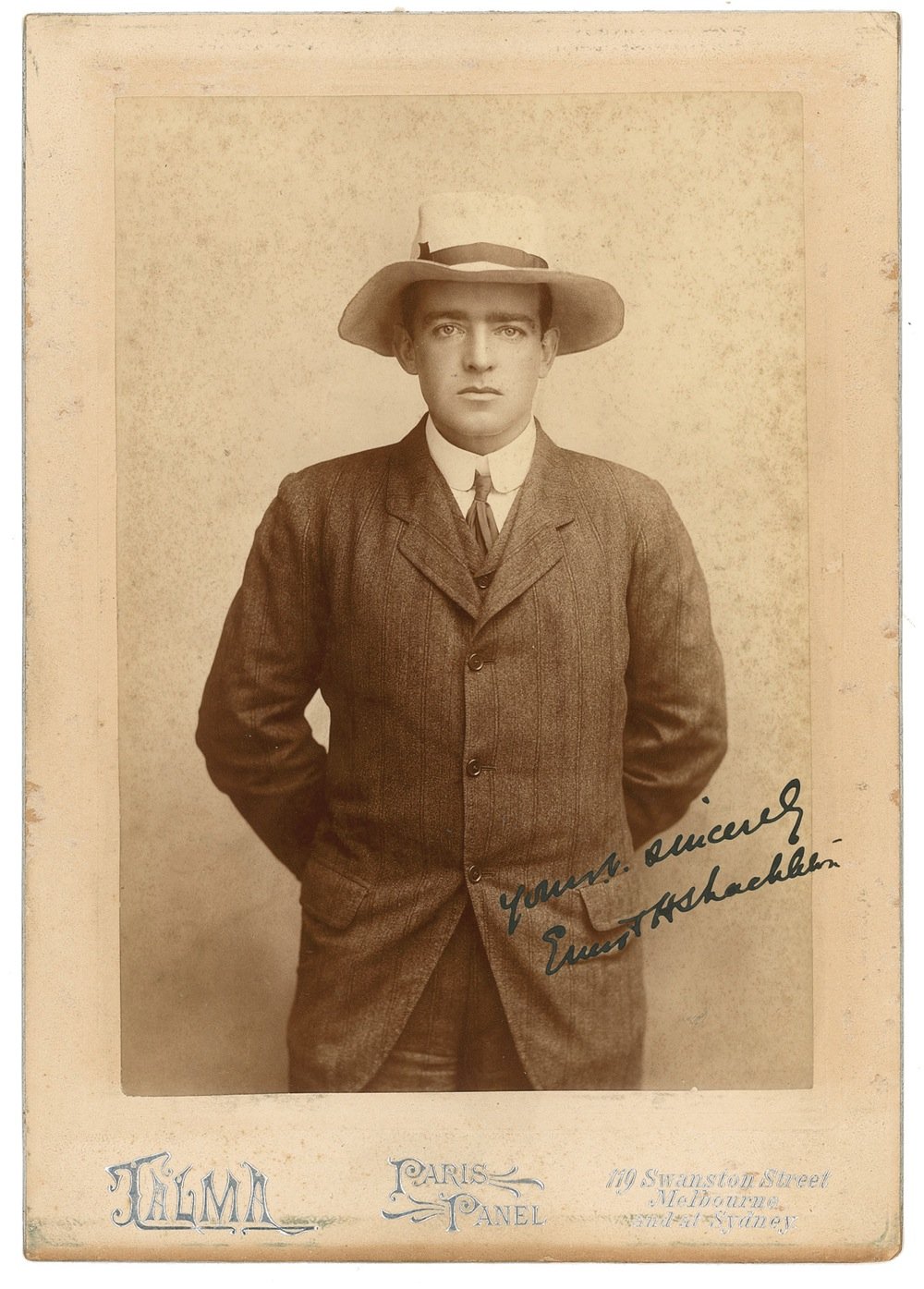 12X8 Inches Earthy Tones Ernest Shackleton Autograph, Signed Photo Print Approx Size