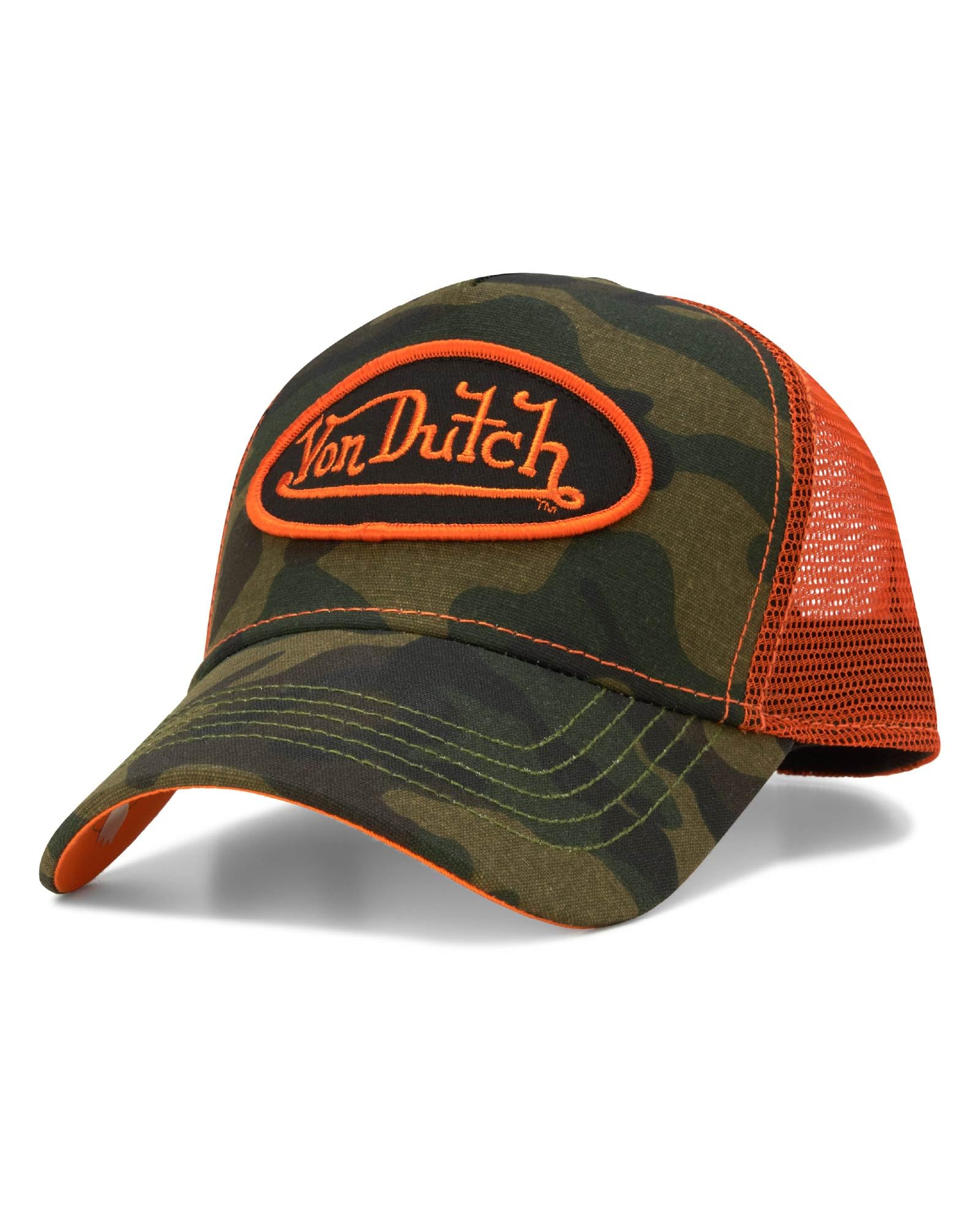 Monogram Trucker Cap, Mesh Back, Curved Bill, Snapback