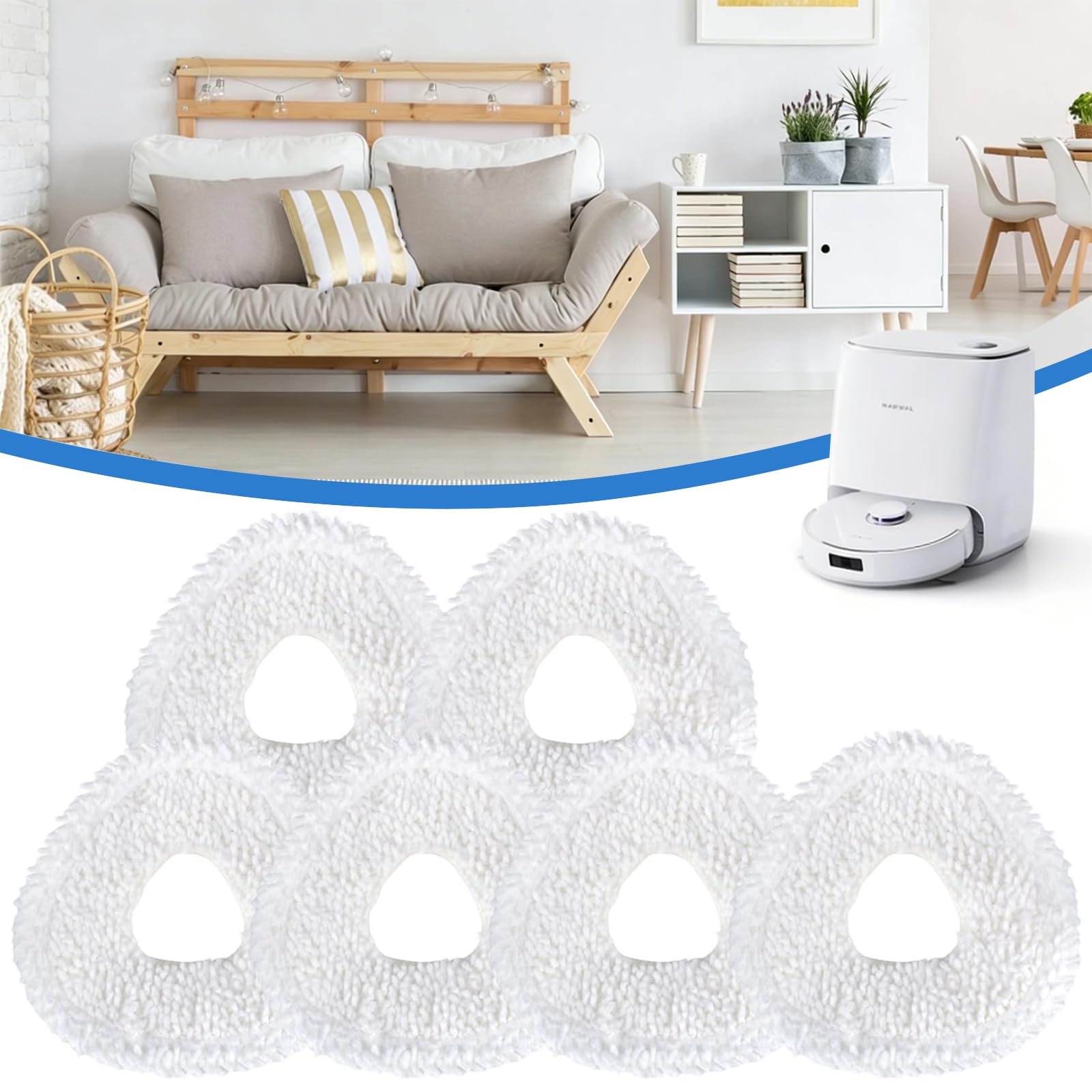 6er-Pack Waschbare Wischpads Für Narwal Freo Z Ultra/X Ultra/X Plus/Freo – Mikrofaser, 3-lagig, Wiederverwendbar, 99,9% Fleckenentfernung