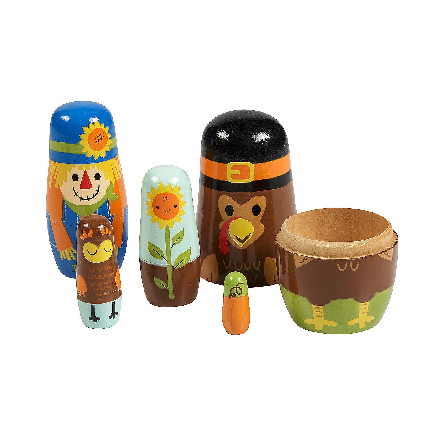 Fun Express Thanksgiving Nesting Dolls - 5 Piece
