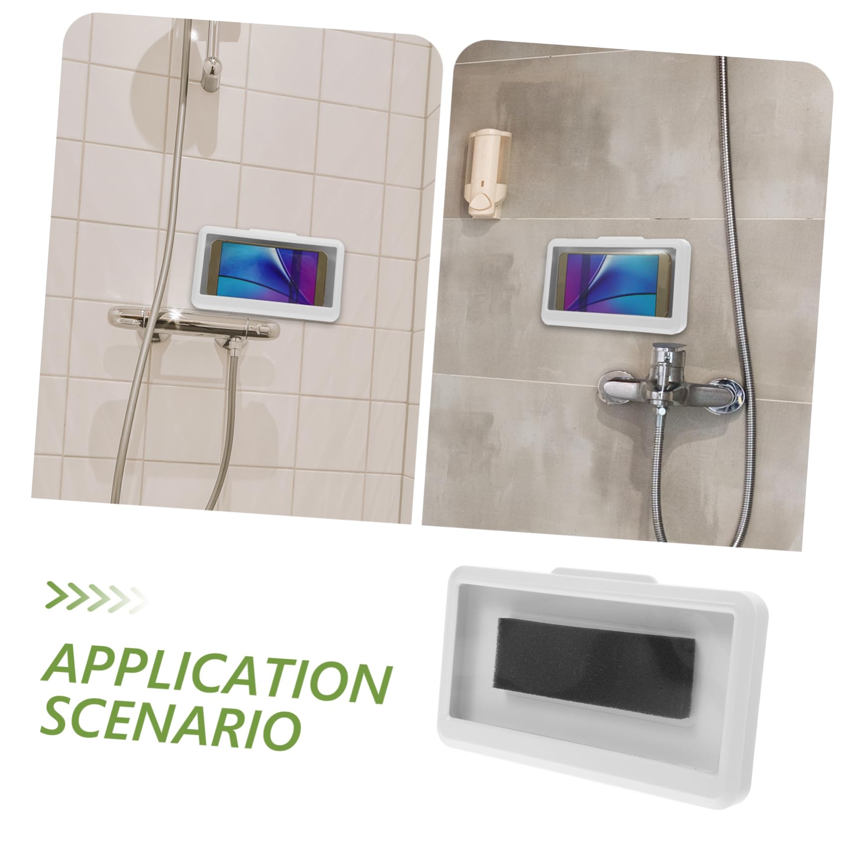 jojofuny 4stücke wasserdichte Handyhalterung Für Dusche Höhenverstellbar Wandmontiert Touchscreen-fähig Für Bad Und Toilette Geeignet Für Smartphones Praktischer Video Und Anrufhalter