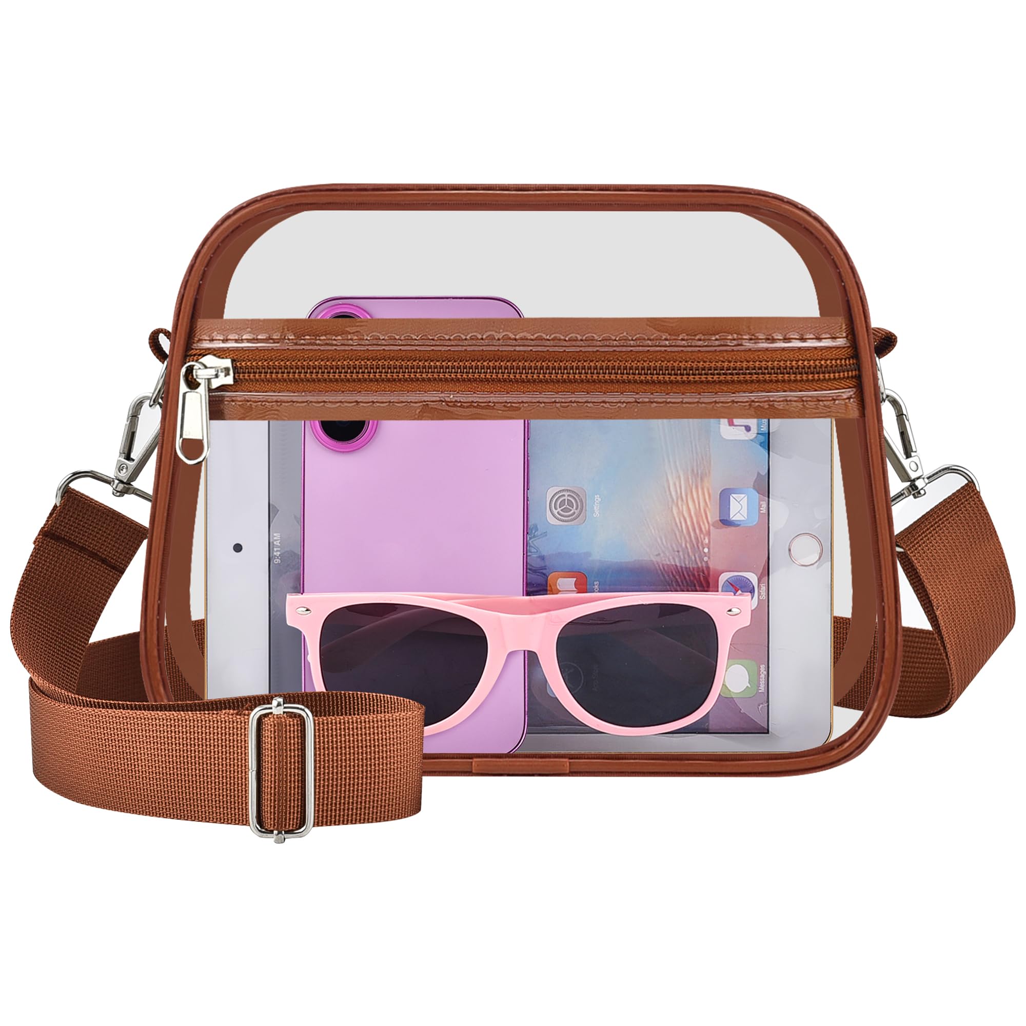 Oraben Clear Bag for Stadium Events Clear Purse Stadium Bag Satchel Handbags for Sports Events Concerts Festivals