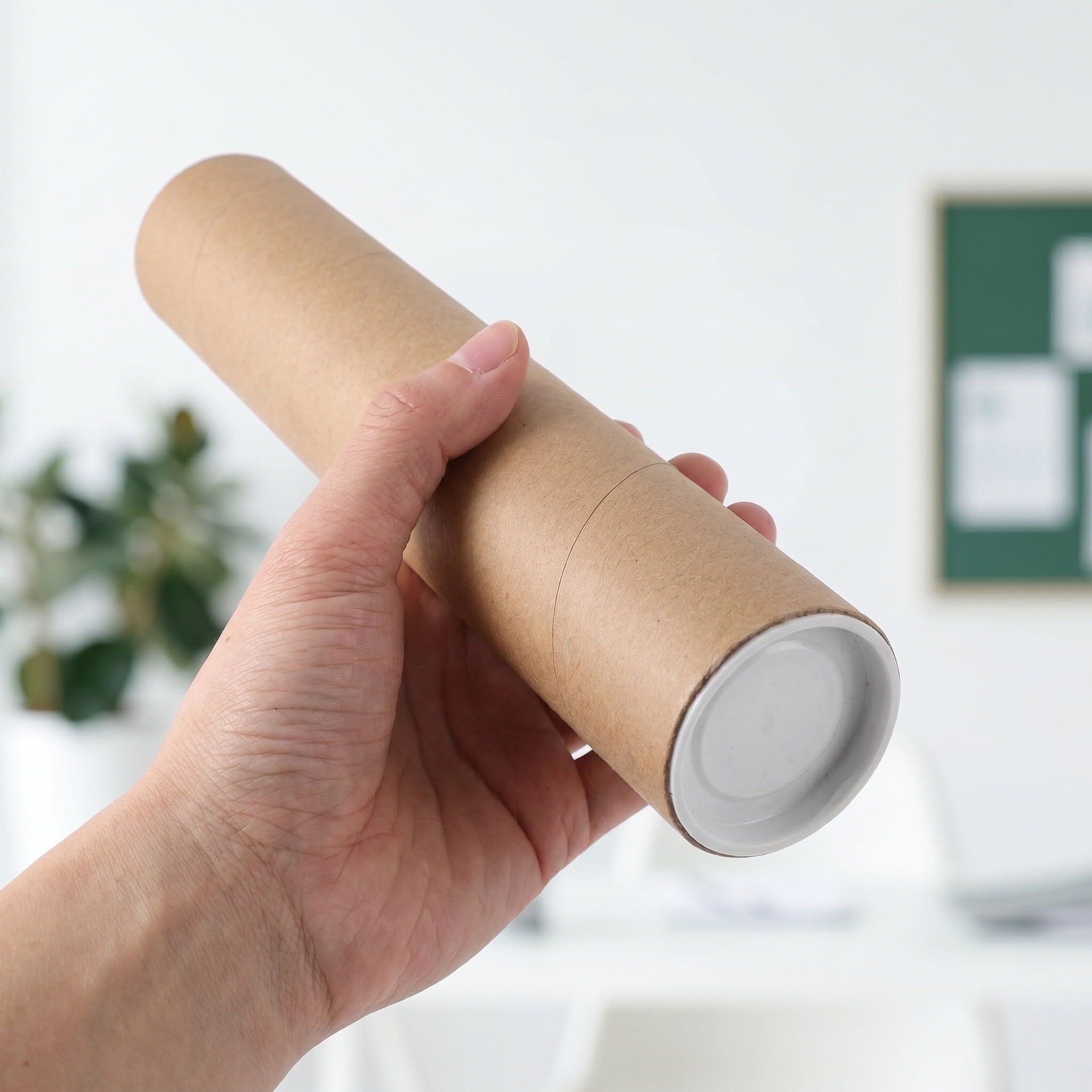 Angoily 12 Pezzi Tubi da Spedizione in Carta Kraft con Tappi 2 Pollici